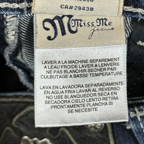 Miss Me Jeans Women’s 27 Blue Skinny JP46565 Sequence Embroidered Flap Pockets - Picture 16 of 16